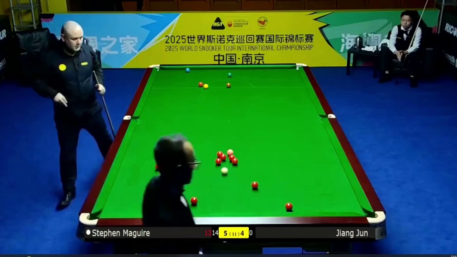 2025斯诺克国锦赛：江俊vs 马奎尔