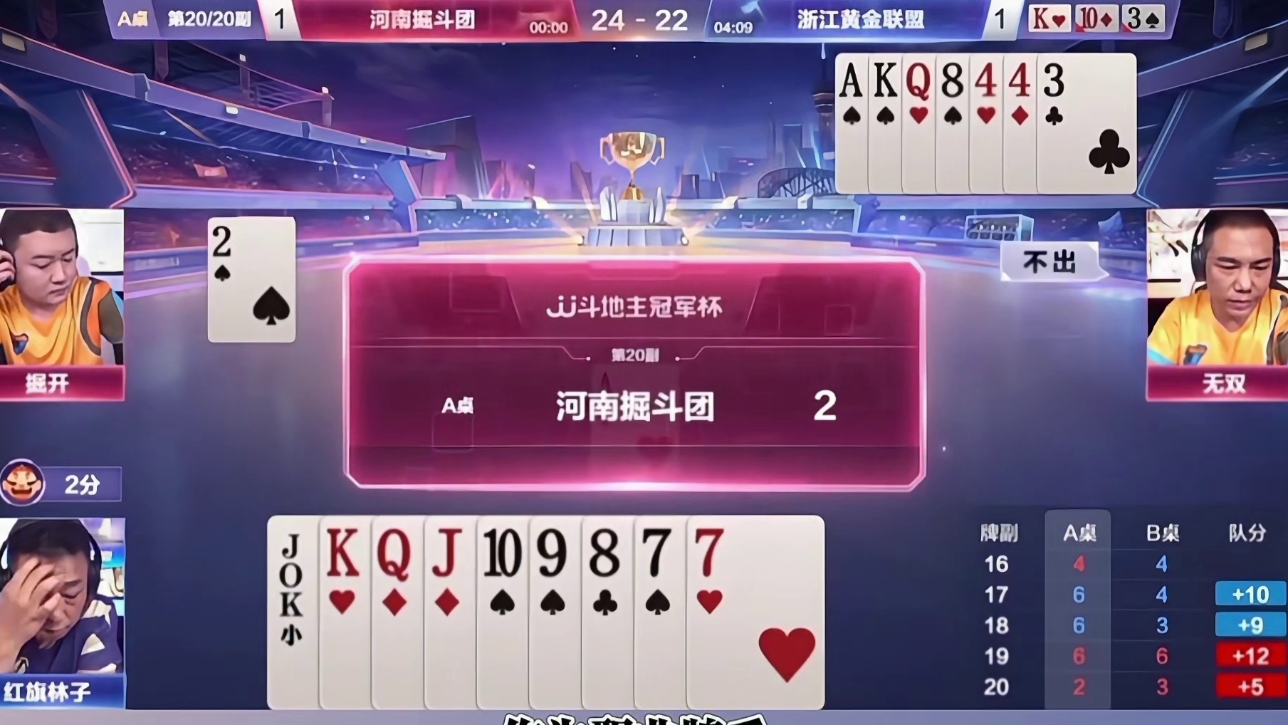 一副儿童牌居然打输，这结局真是意想不到啊