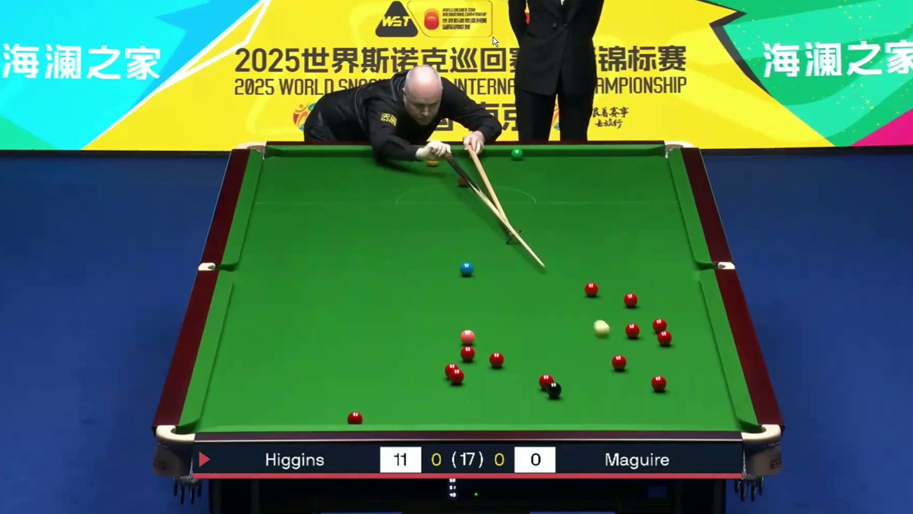 2025斯诺克国锦赛；希金斯vs马奎尔