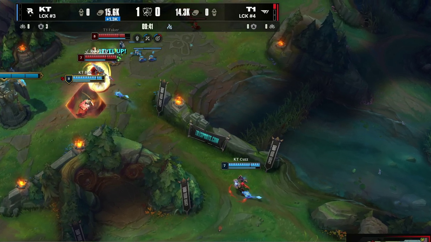 【第二局】双方中野激情碰撞，KT打出1换2