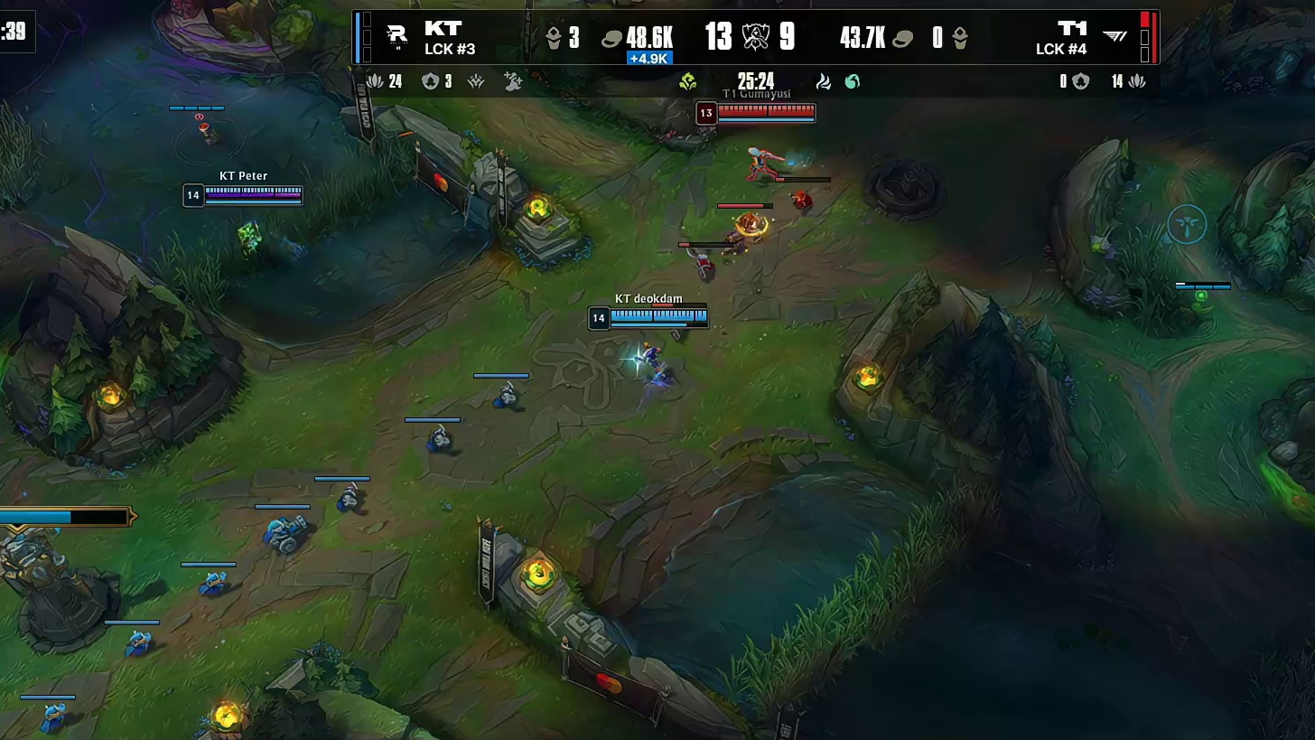 【第二局】Oner塞恩蹲草丛，deokdam自投罗网