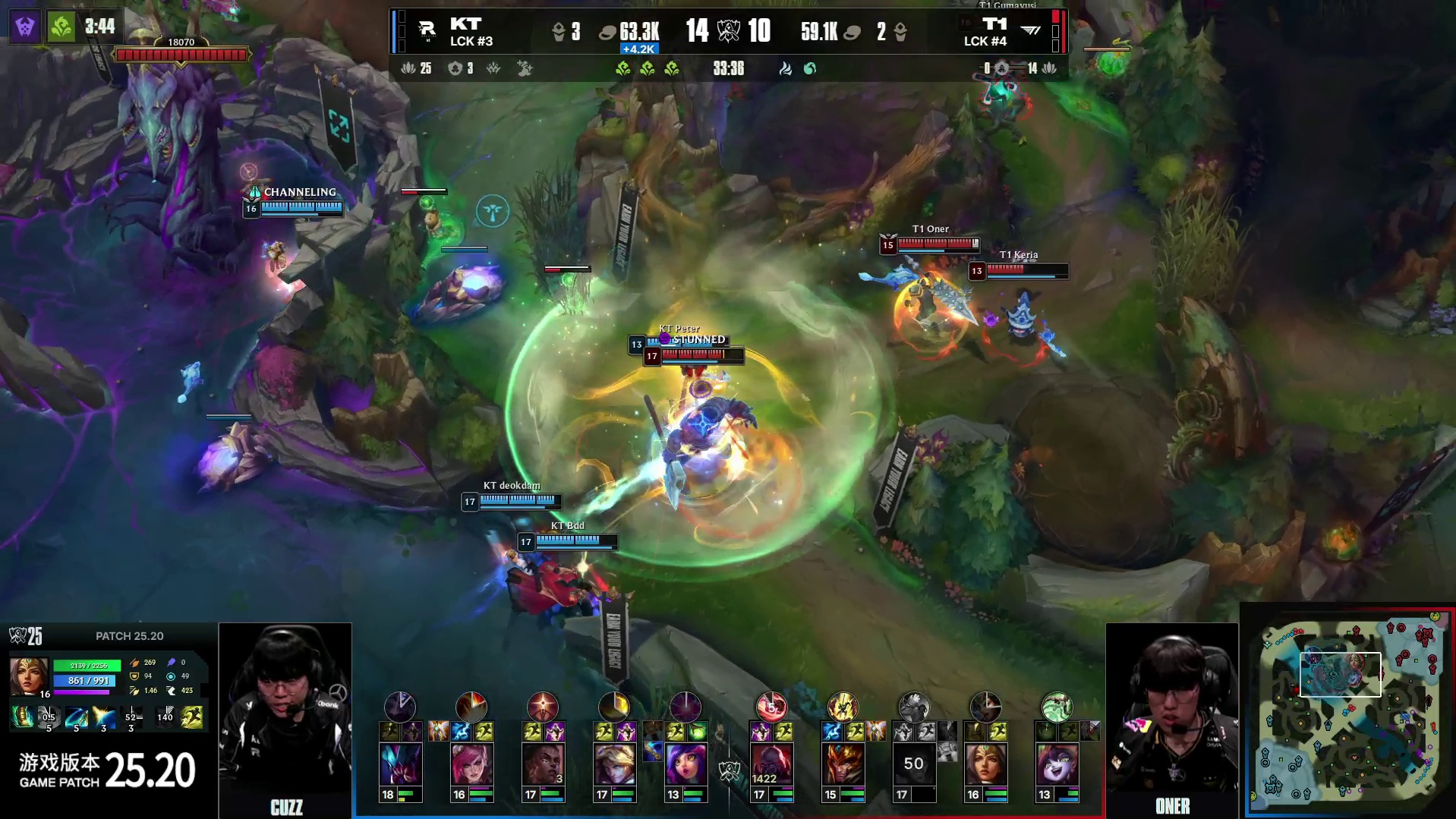 【第二局】Faker塞拉斯入侵野区被逮捕，KT打出0换3后拿下大龙