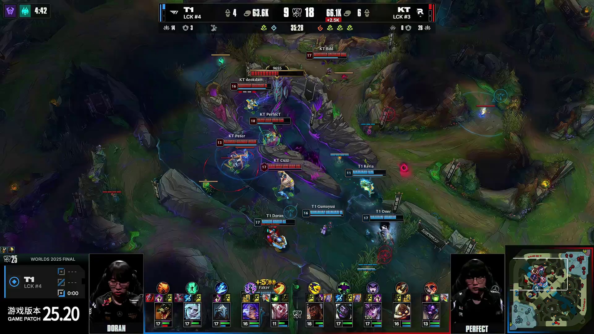 【第三局】KT大龙逼团，城墙阵容正面碾压0换5，KT先拿赛点