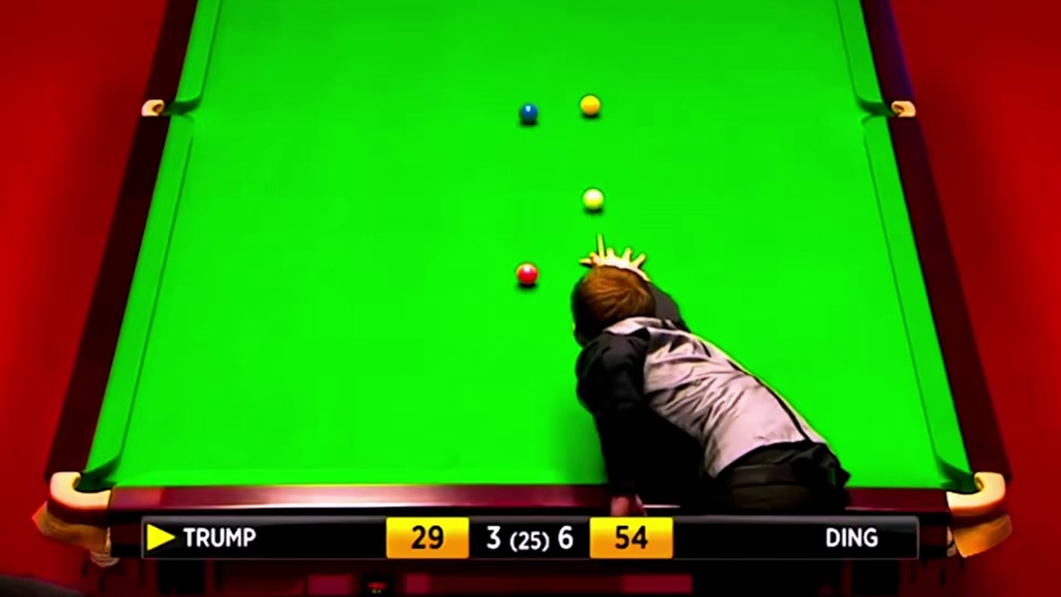 特鲁姆普和丁俊晖打的难解难分