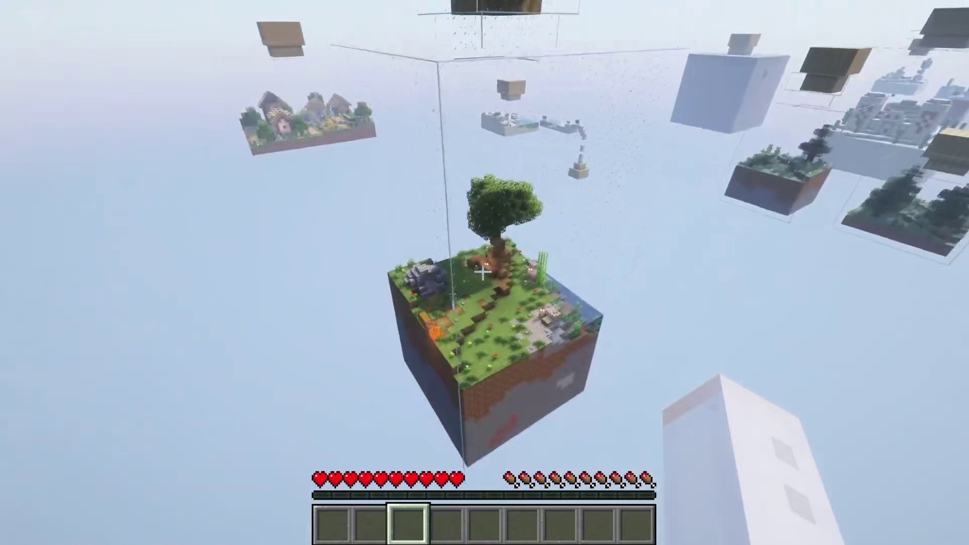 MC瓶子空岛！该如何生存下去呢？！我的世界