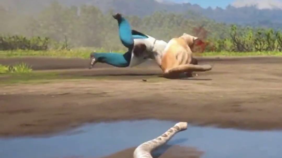 毒蛇一口咬死美洲狮