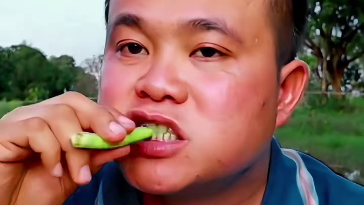 脆豆角鲜辣‍剁椒蘸水️炭烤大墨鱼