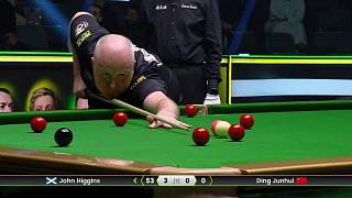 斯諾克利雅得狂歡季，丁俊暉vs希金斯，4-0萬萬沒想到！