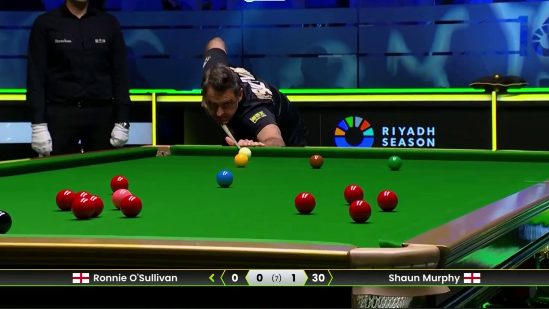 2025斯诺克利雅得锦标赛；奥沙利文vs墨菲