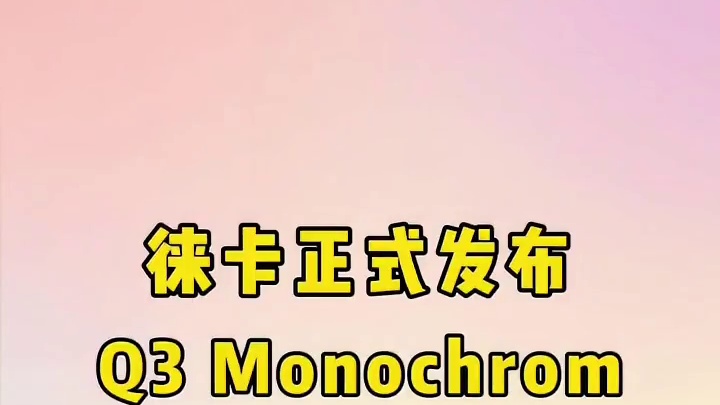 徕卡正式发布 Q3 Monochrom 相机，售价：56300！徕卡Q3Monochrom搭载专用黑