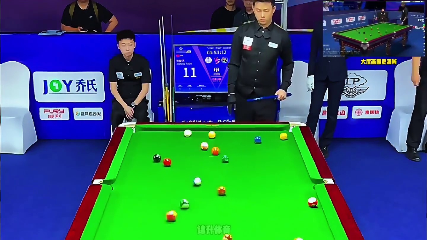 开球就是极致防守，张泰艺：这还怎么玩？ #台球 #台球是一种生活 #张堃鹏 #张泰艺