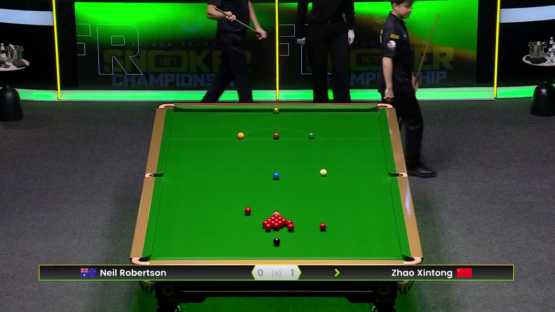 赵心童VS尼尔·罗伯逊 决赛 2025斯诺克利雅得锦标赛 第二局