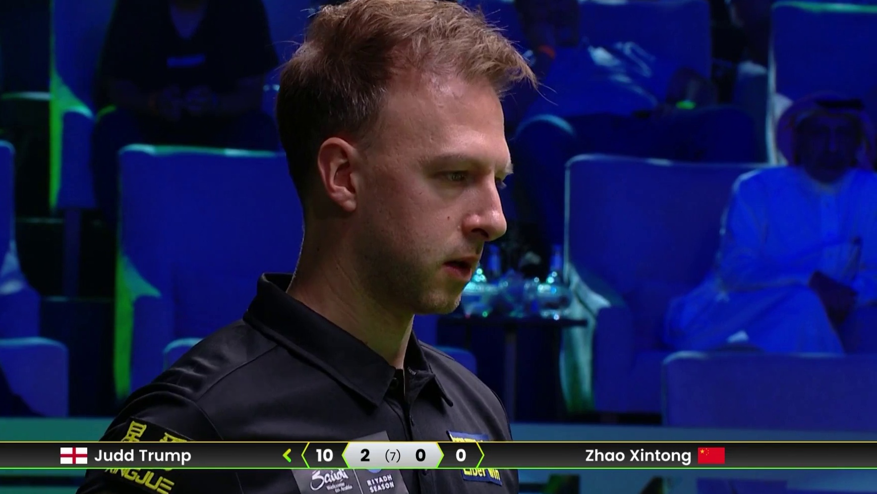 贾德·特鲁姆普VS赵心童  半决赛  2025斯诺克利雅得锦标赛 第三局