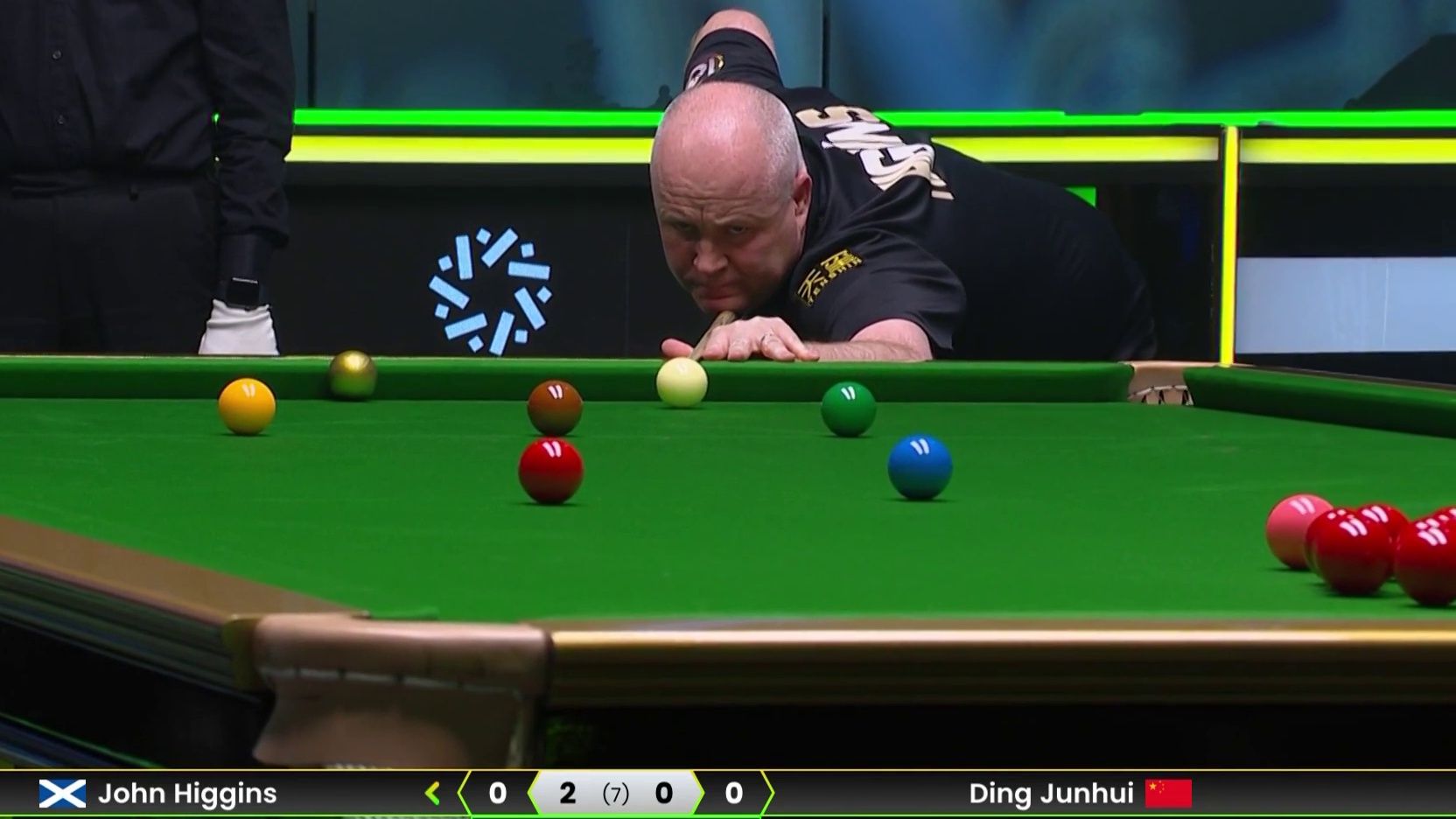 约翰·希金斯VS丁俊晖 2025斯诺克利雅得锦标赛 第三局