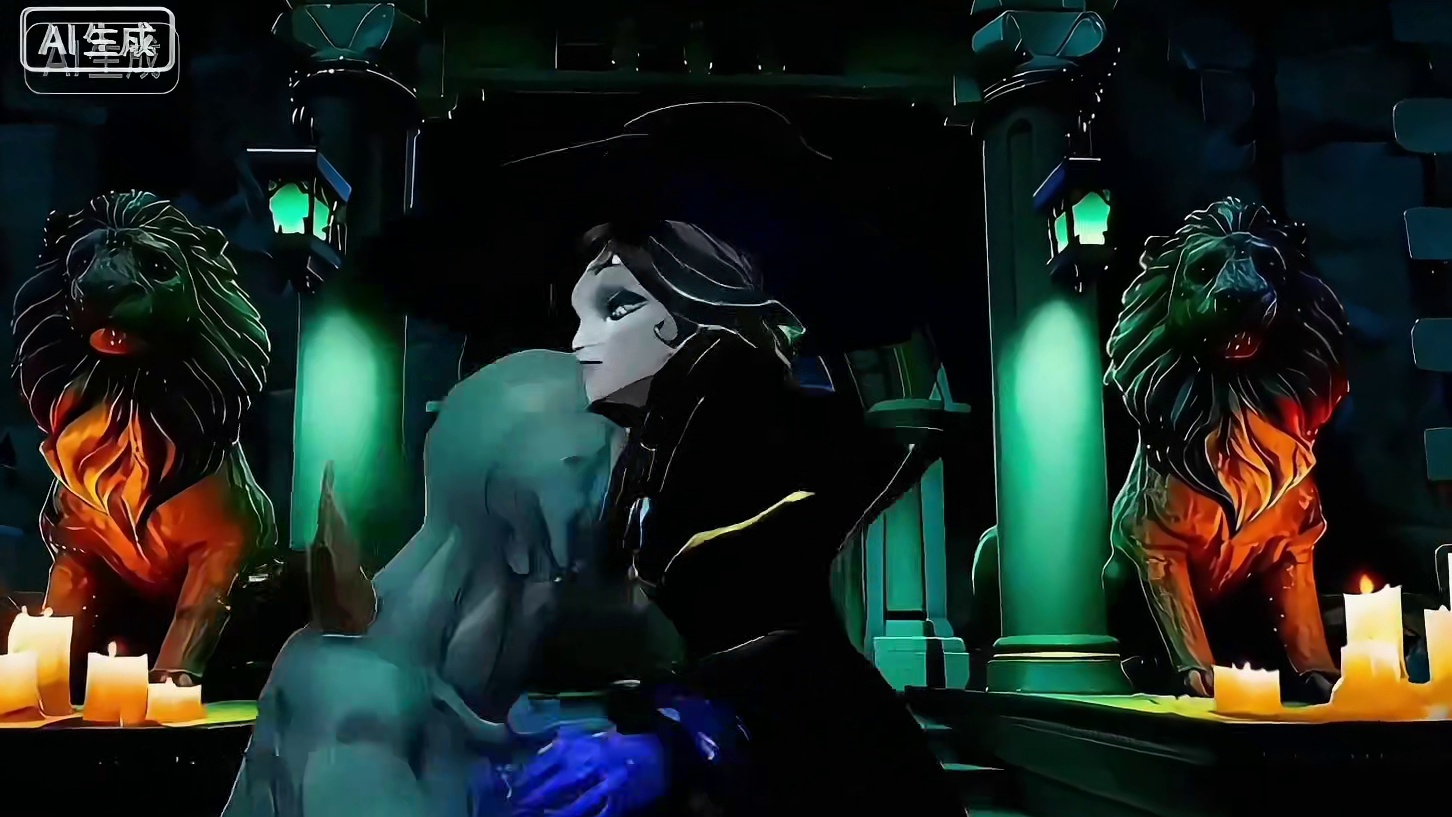 画中女郎终于和沼泽怪相见了