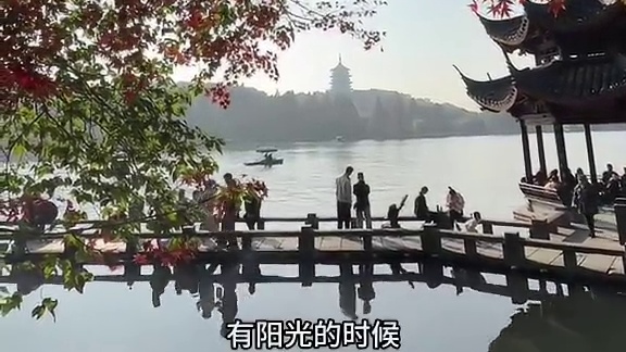 杭州长桥公园，枫叶红了，只有这一棵树，但真的超级出片，可以去附近走走逛逛，美术馆看看展。