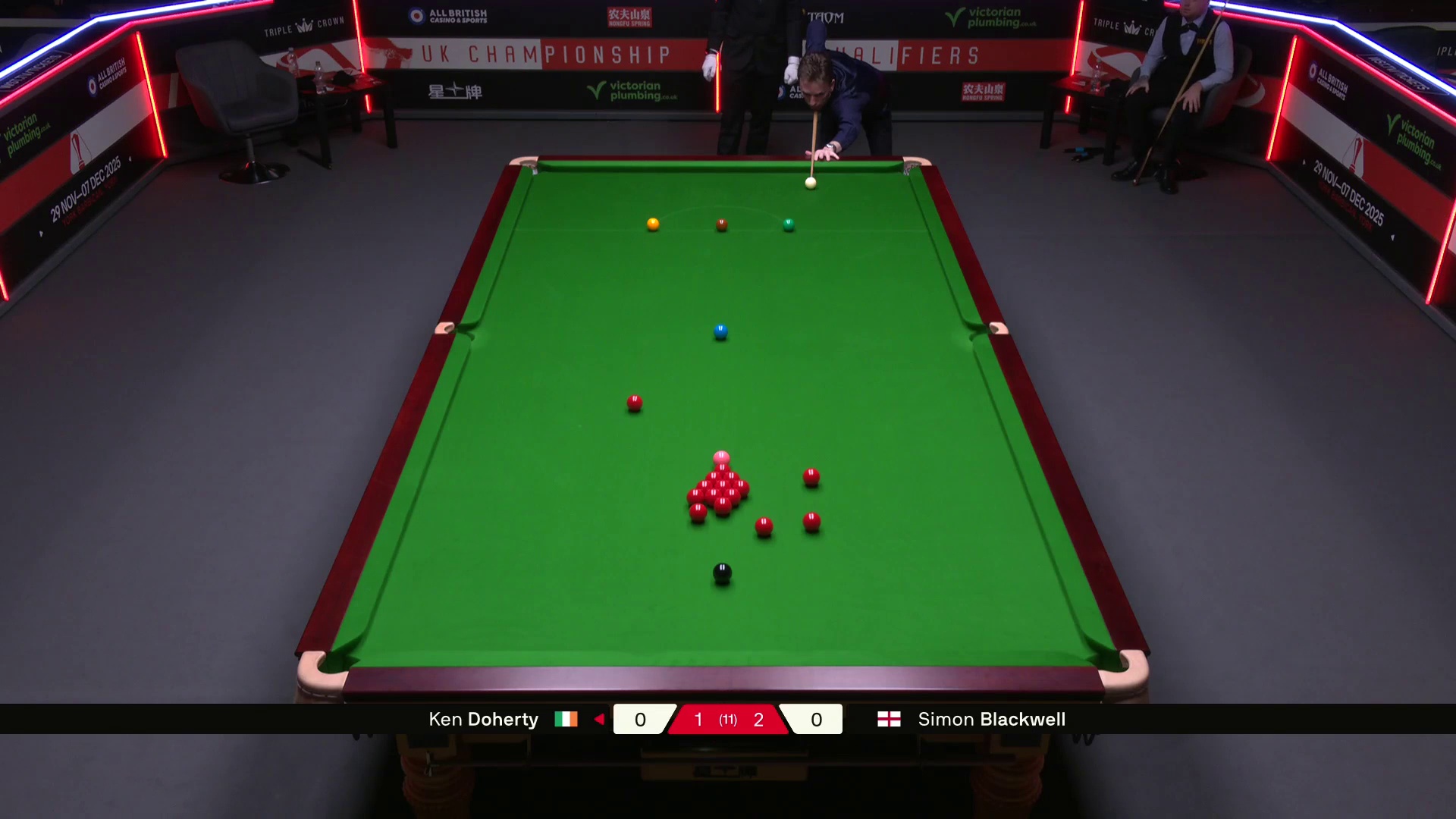 肯·达赫迪VS西蒙·布莱克威尔 2025斯诺克英锦赛资格赛 第四局