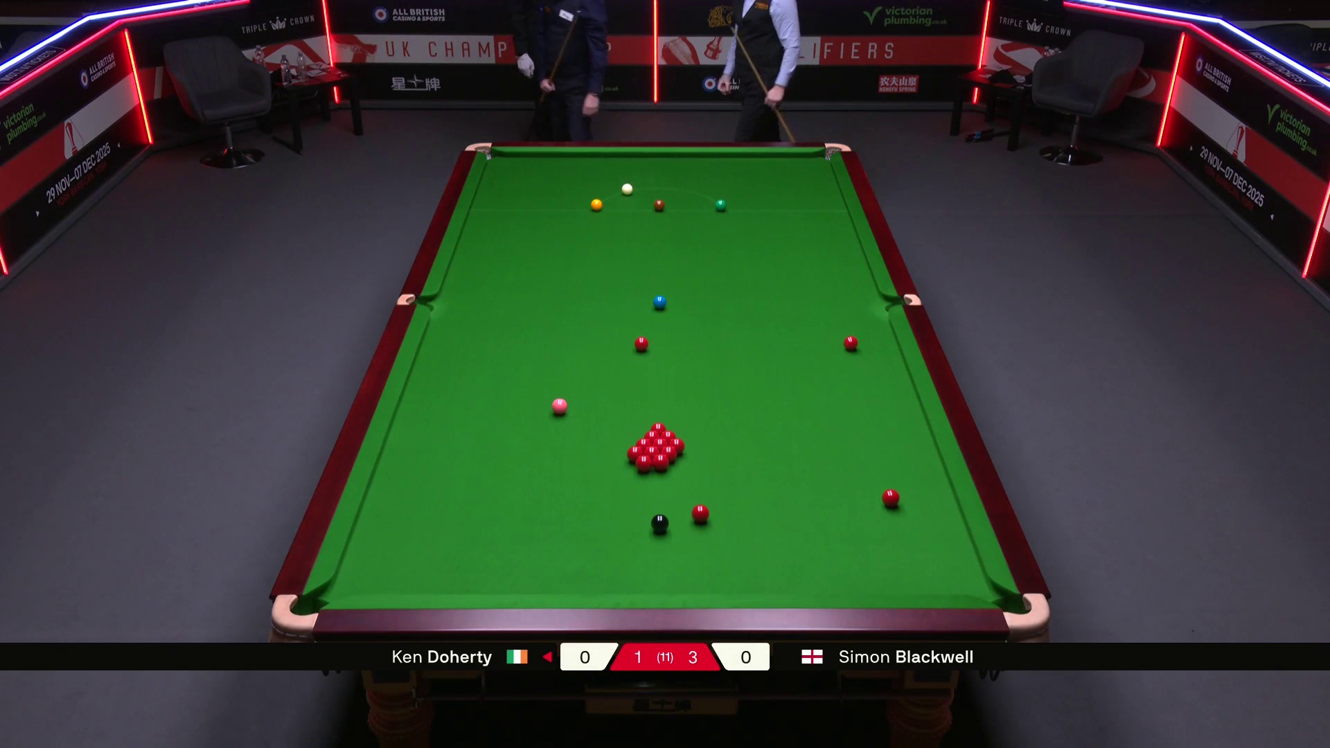 肯·达赫迪VS西蒙·布莱克威尔 2025斯诺克英锦赛资格赛 第五局