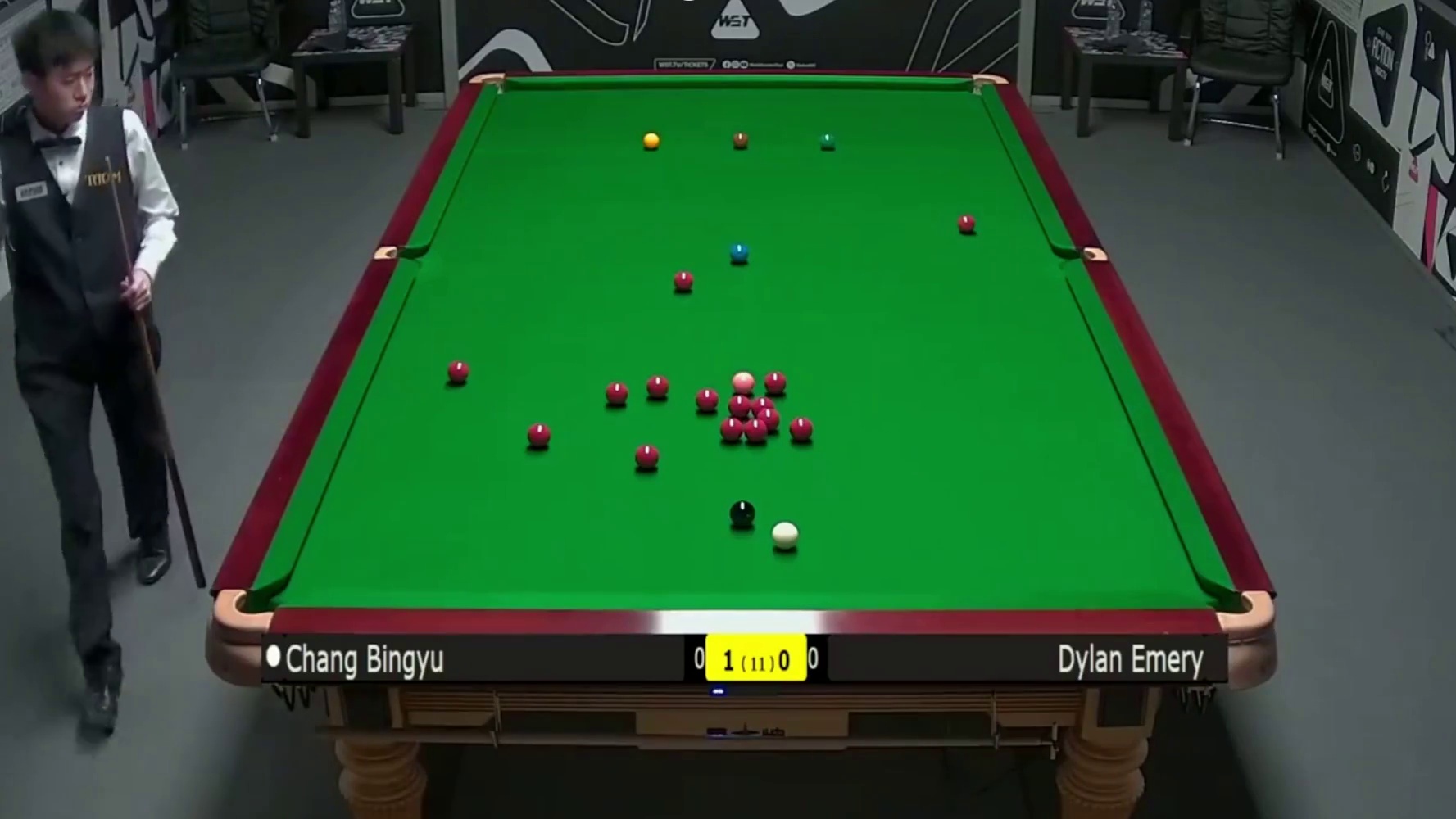 2025斯诺克英国锦标赛；常冰玉vs埃默里