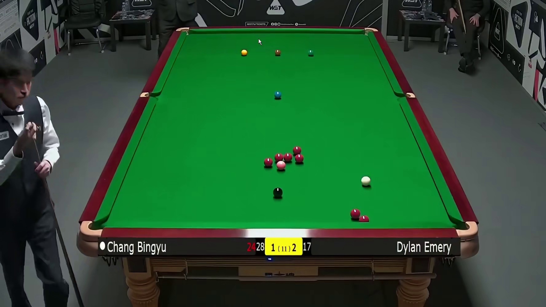 2025斯诺克英国锦标赛；常冰玉vs埃默里