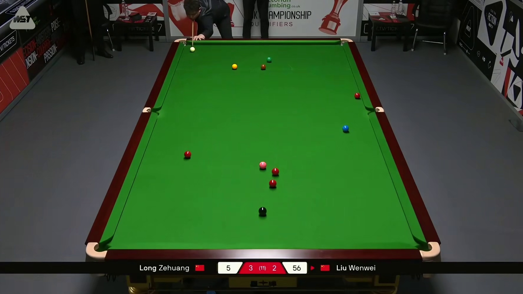 2025斯诺克英国锦标赛；龙泽煌vs刘文炜