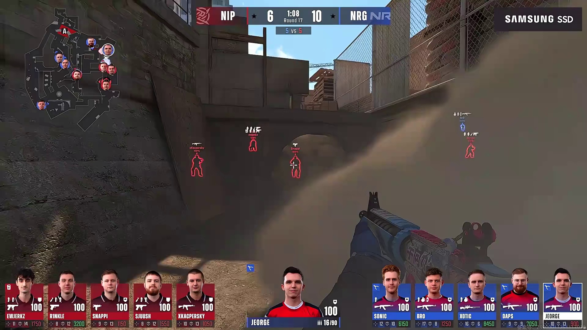 Jeorge死顶B长与sonic双人五杀