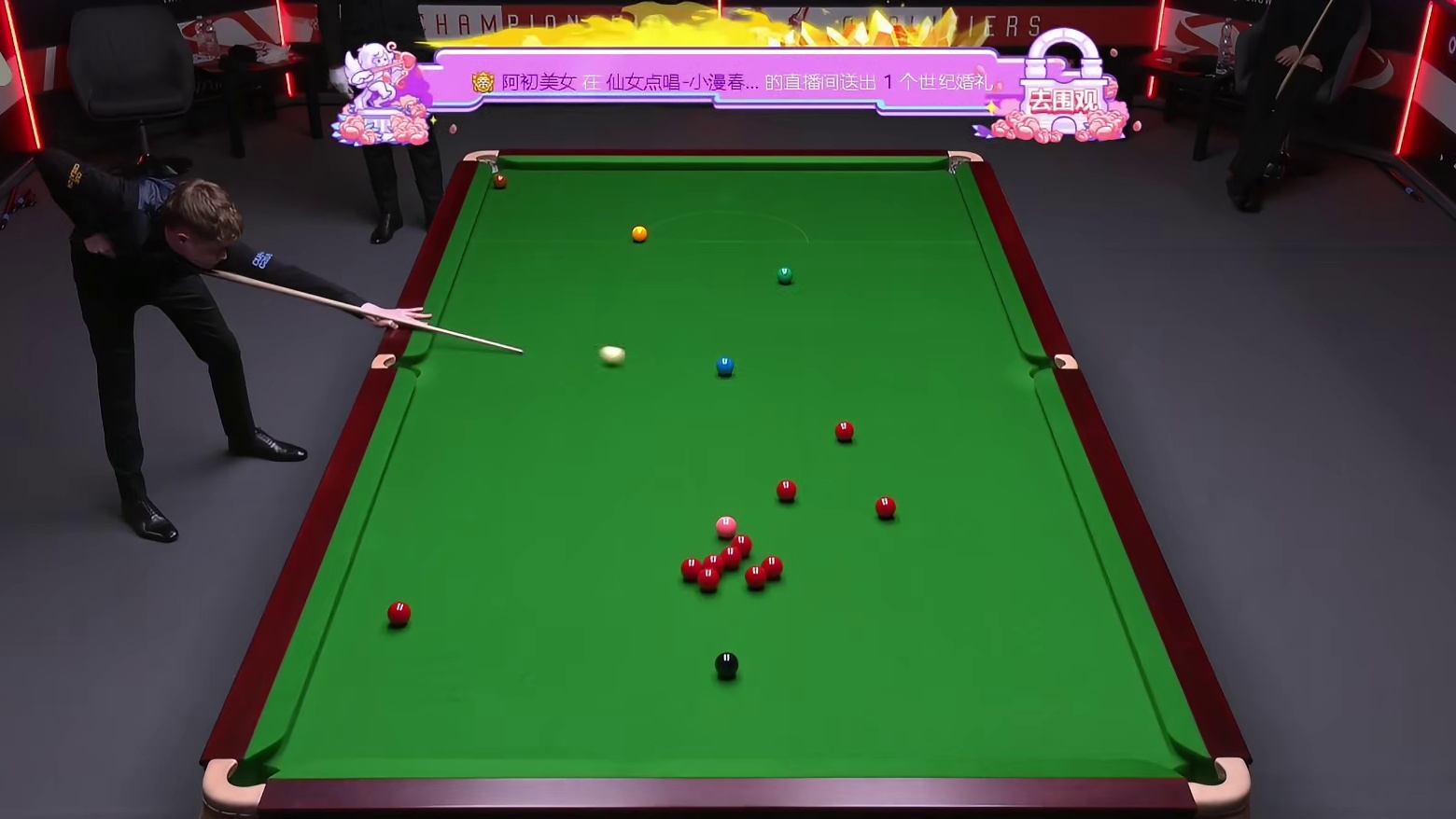 2025斯诺克英国锦标赛：周金豪vs斯坦迪 穆迪