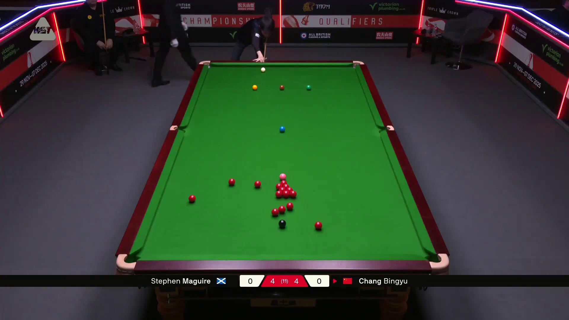 斯蒂芬·马奎尔VS常冰玉 2025斯诺克英锦赛资格赛 第九局