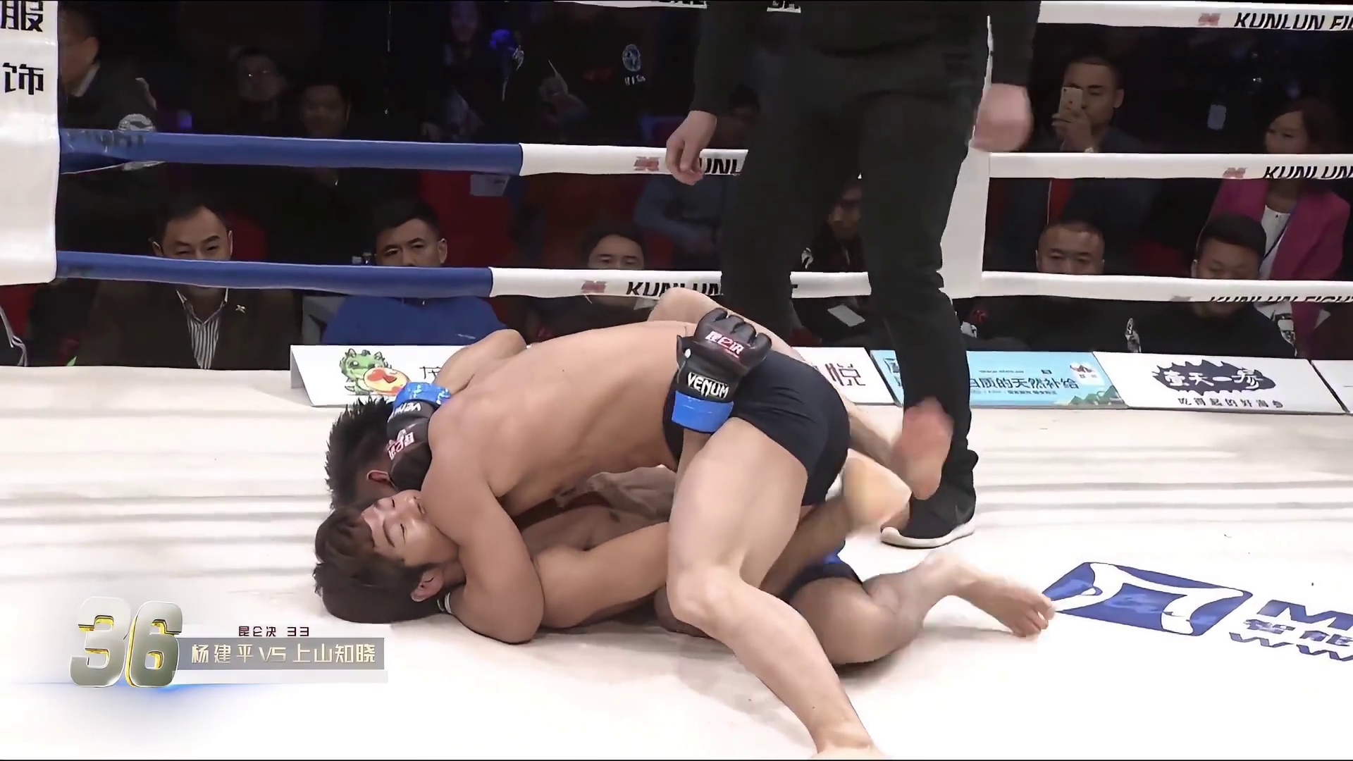 杨建平重拳暴打日本选手，一招断头台锁晕KO，豪夺200万奖金