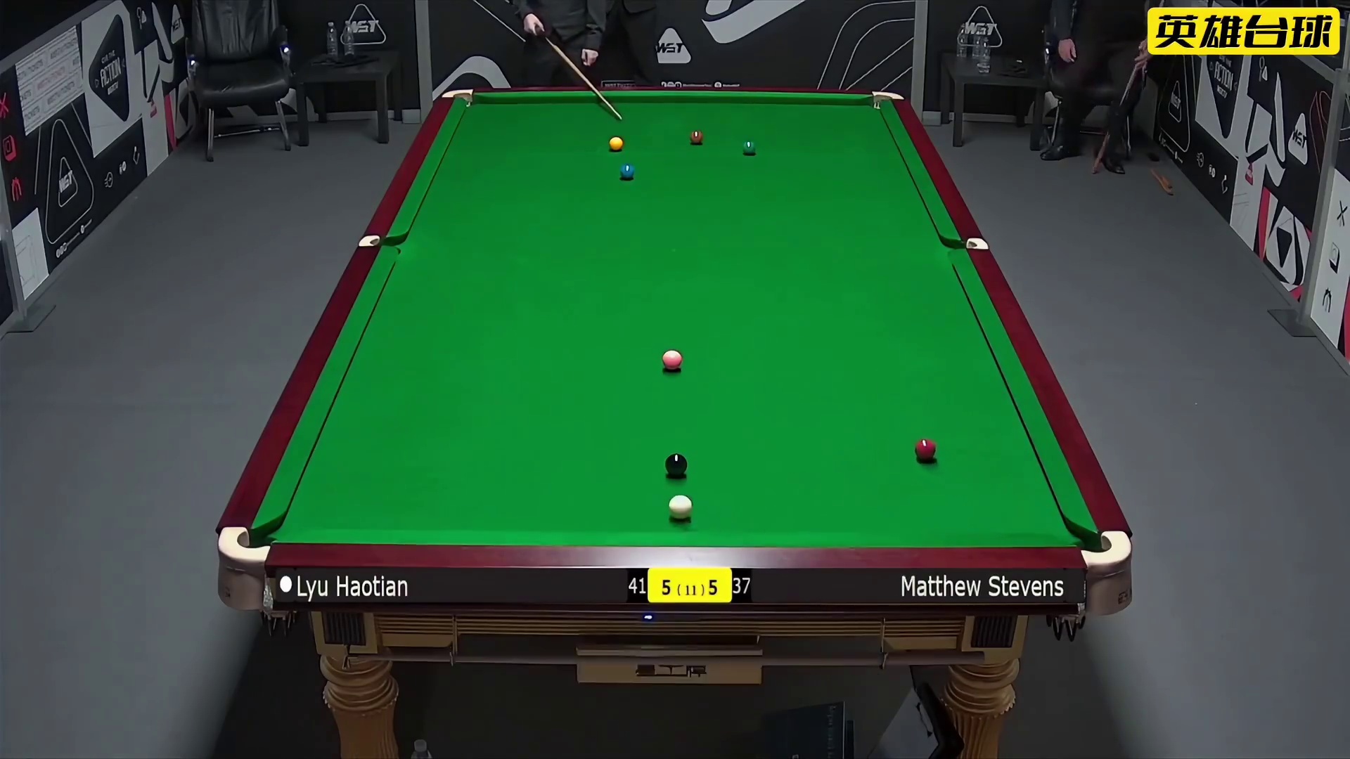 最新比赛，吕昊天5:5决胜局真是一波三折，最后时刻翻盘6:5绝杀史蒂文斯！