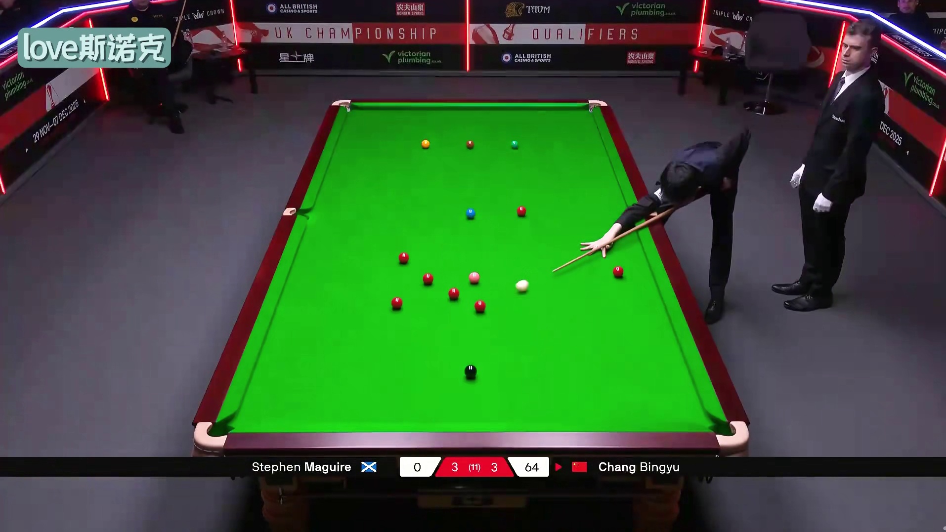 147爆棚，常冰玉轰出职业首杆147，最后一颗黑球太狠了