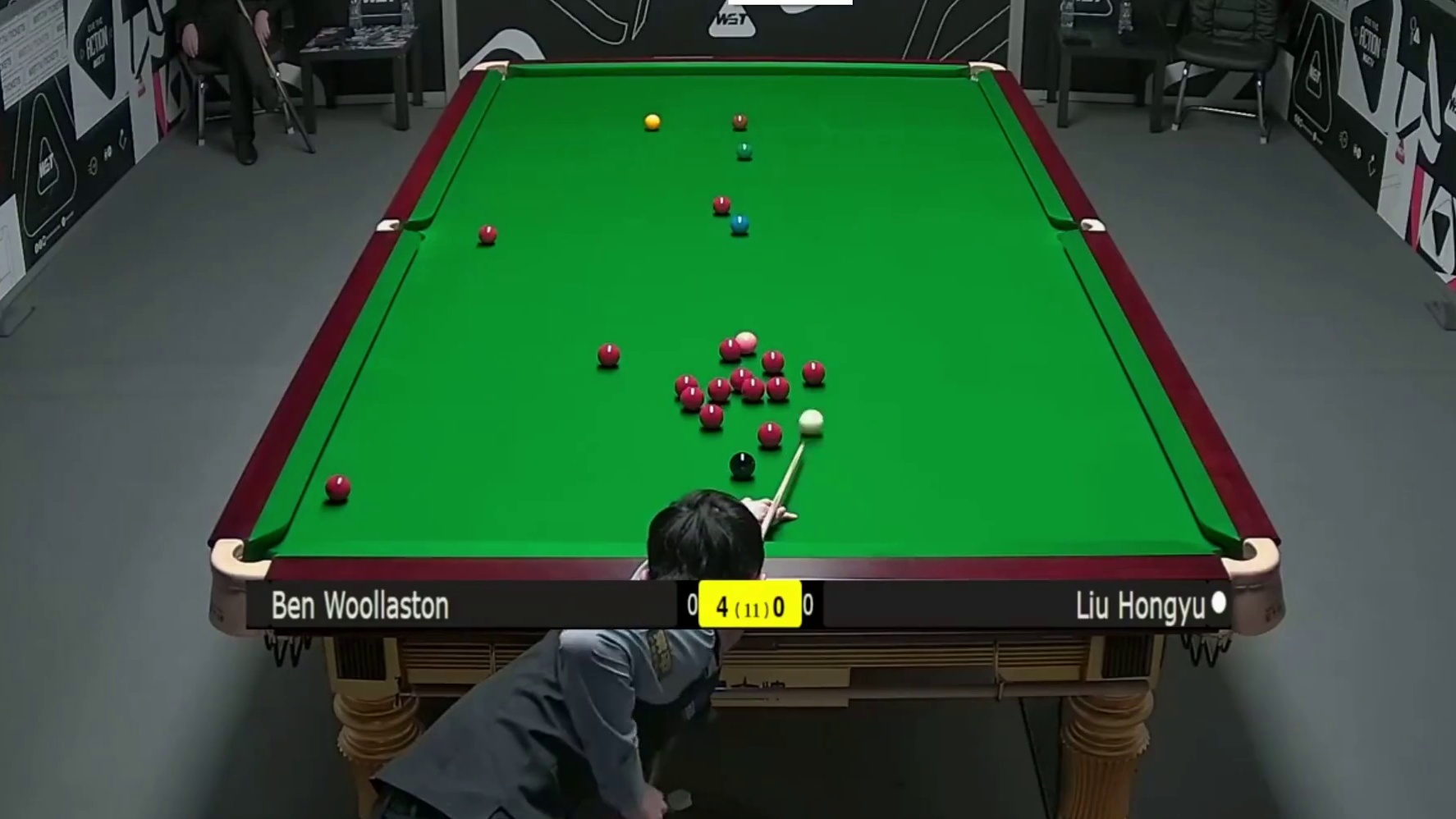2025斯诺克英国锦标赛；刘宏宇vs沃拉斯顿