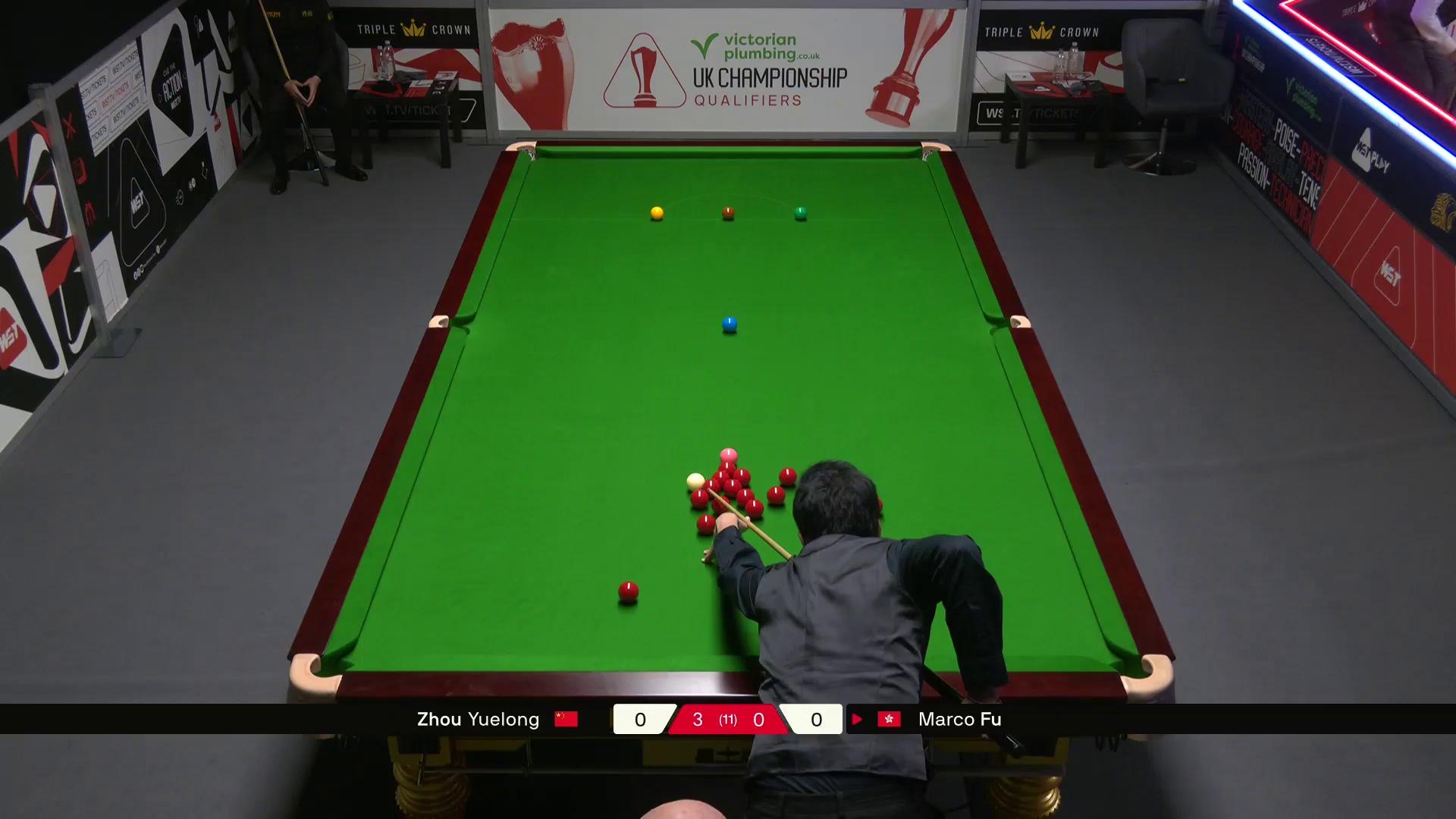 周跃龙VS傅家俊 2025斯诺克英国锦标赛资格赛 第四局