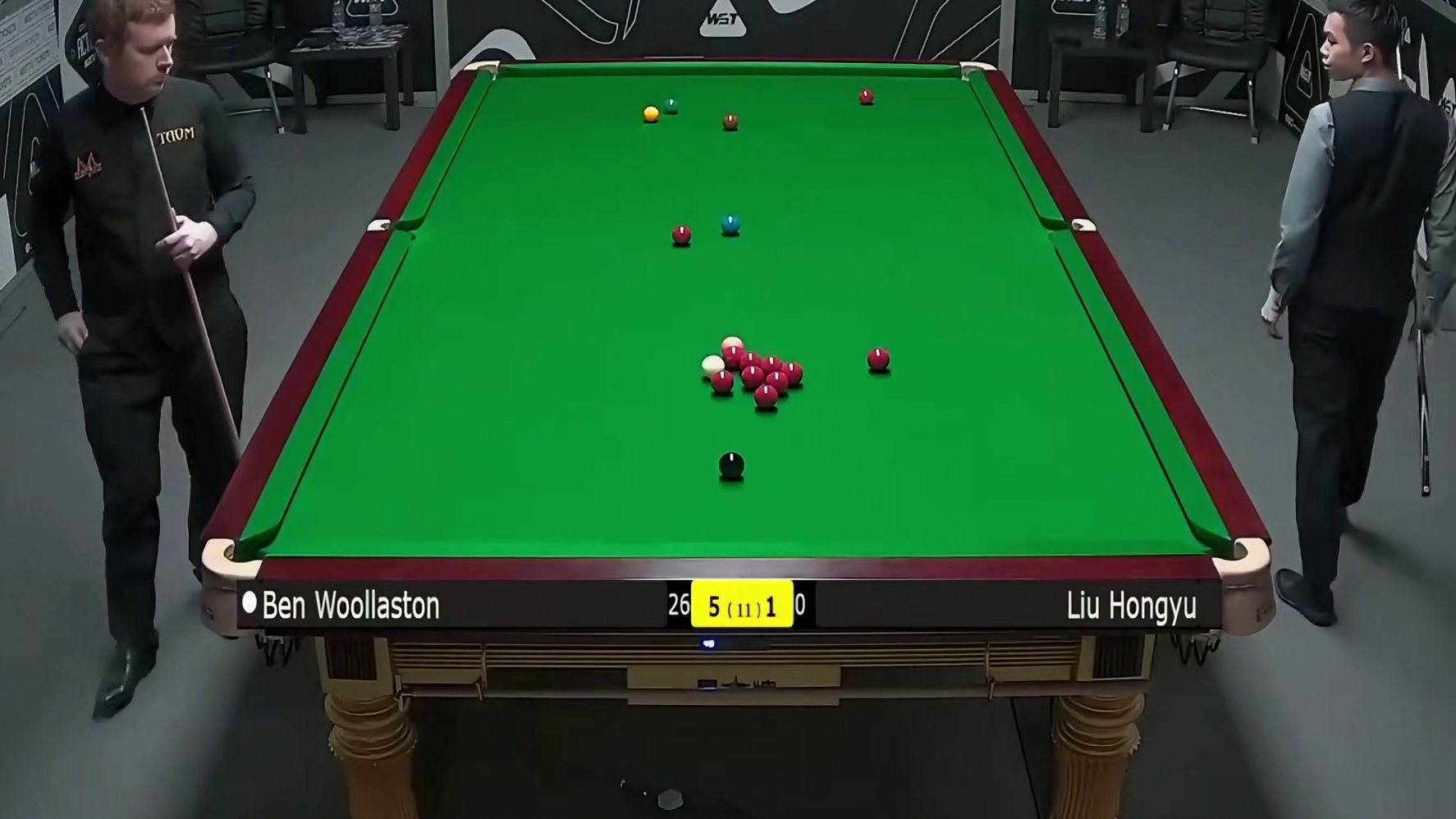 2025斯诺克英国锦标赛；刘宏宇vs沃拉斯顿