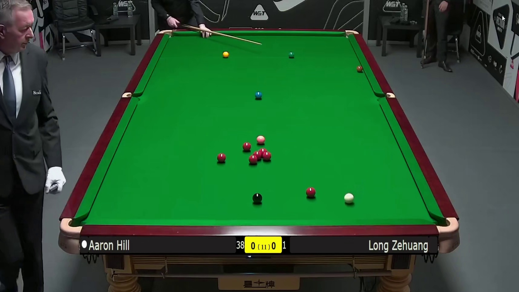 2025斯诺克英国锦标赛：龙泽煌vs亚伦 希尔