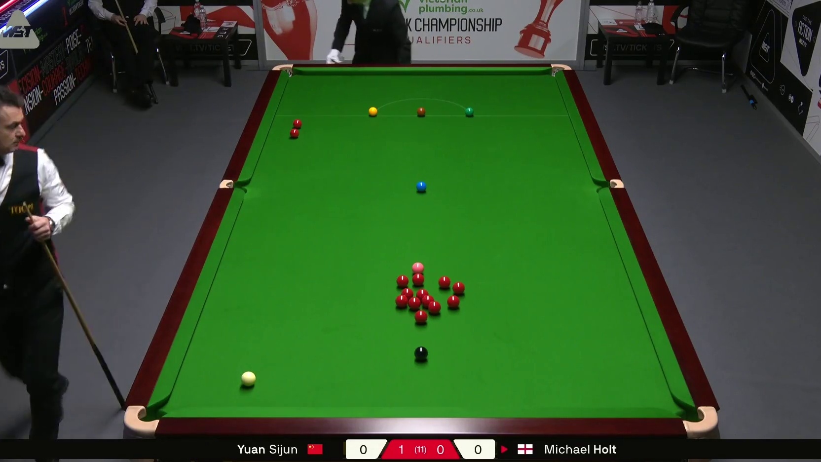 2025斯诺克英国锦标赛：袁思俊vs霍尔特