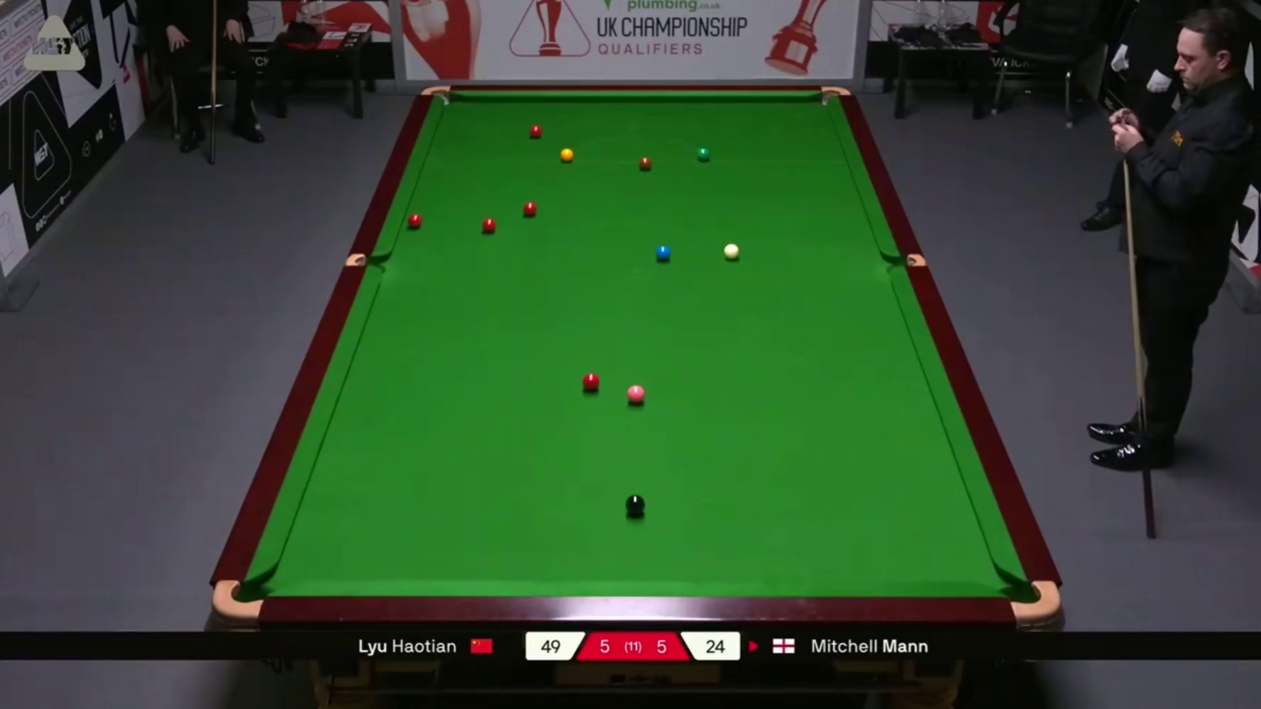2025斯诺克英国锦标赛：曼恩vs吕昊天
