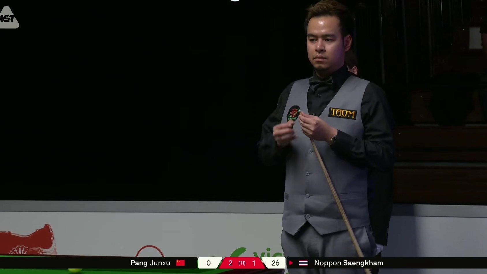 2025斯诺克英国锦标赛：庞俊旭vs桑坎姆