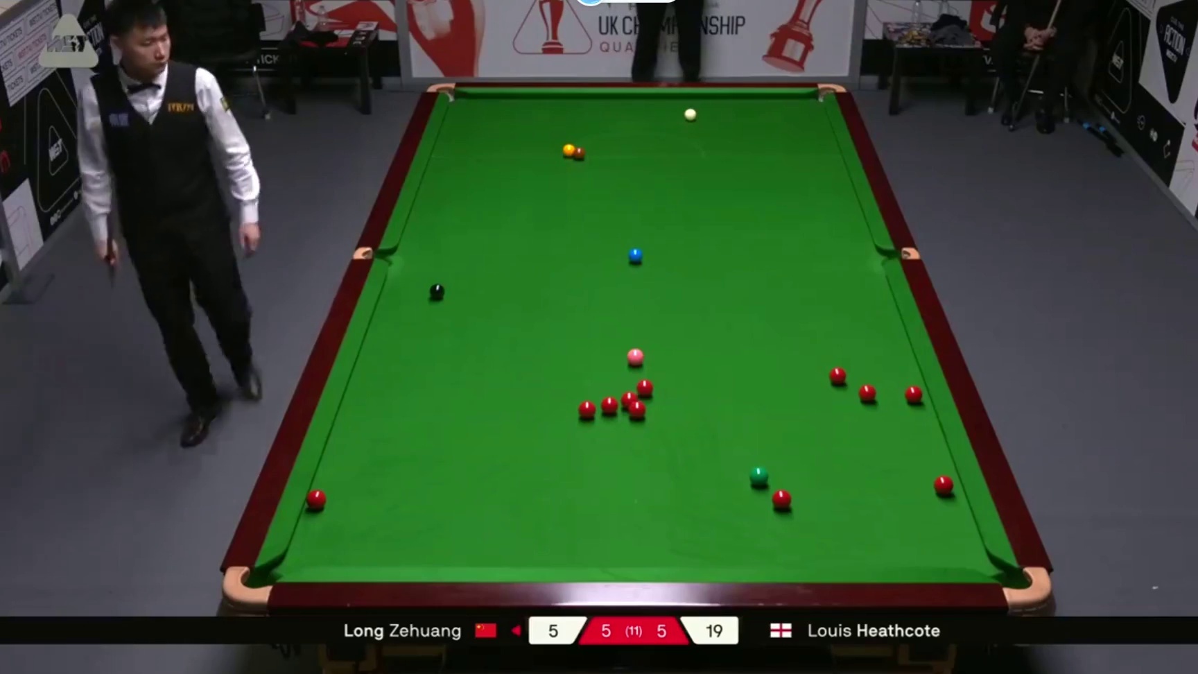 2025斯诺克英国锦标赛龙泽煌vs希斯科特；