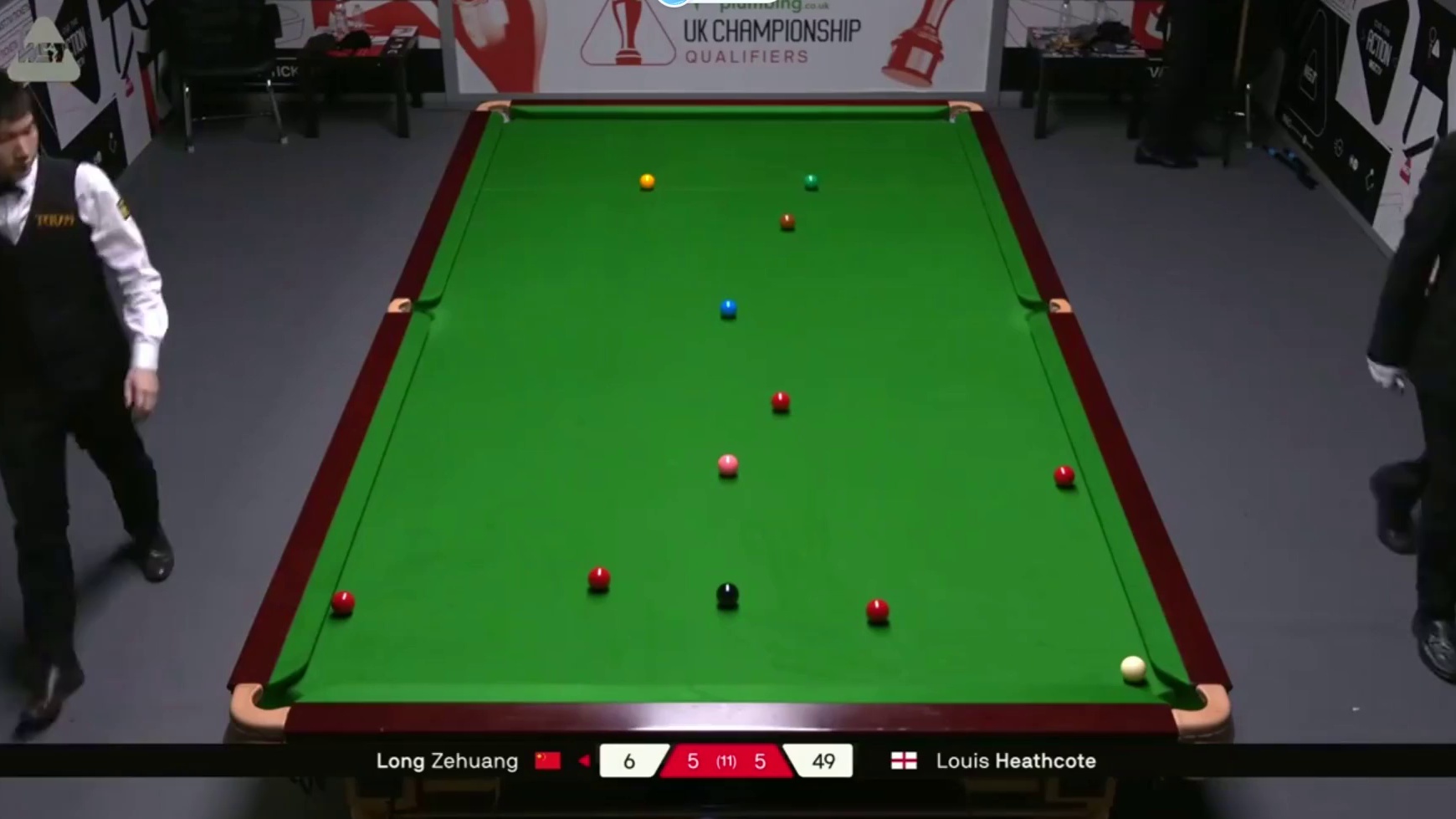 2025斯诺克英国锦标赛；龙泽煌vs希斯科特