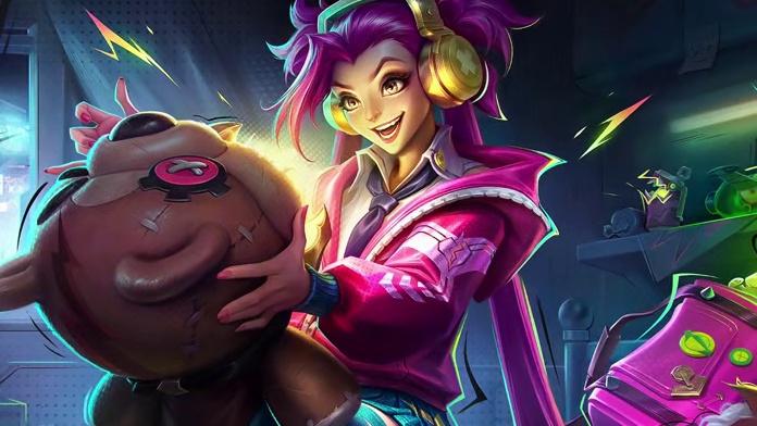 手游【首套觉醒皮肤】狂潮 金克丝 皮肤原画！