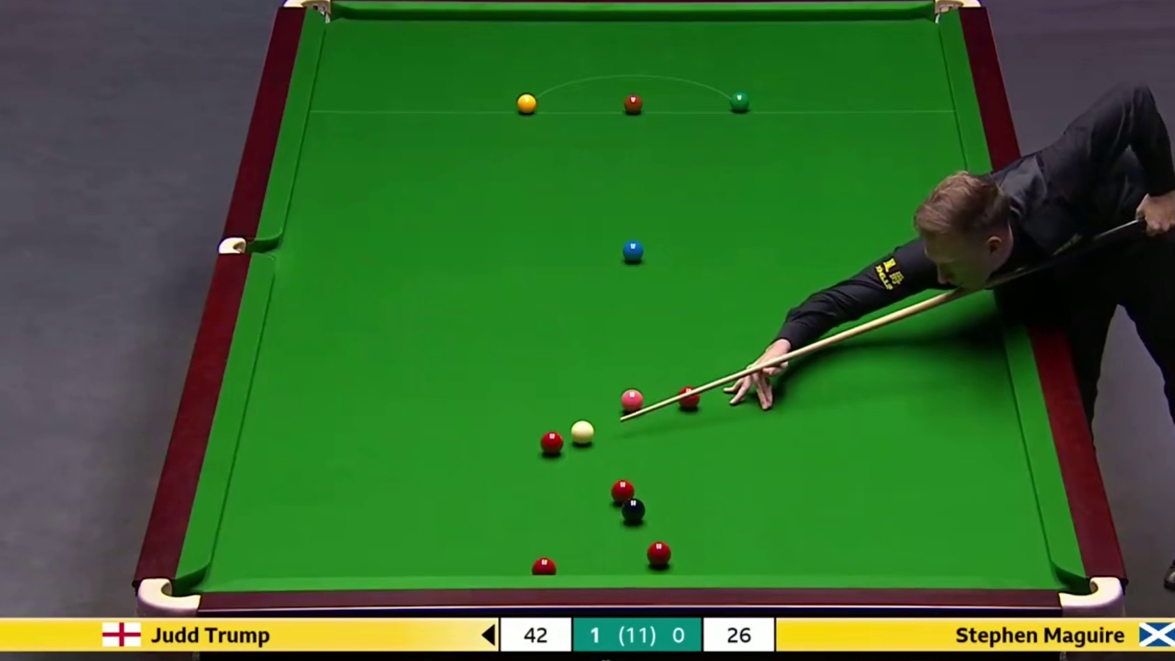 2025斯诺克英国锦标赛；特鲁姆普vs马奎尔