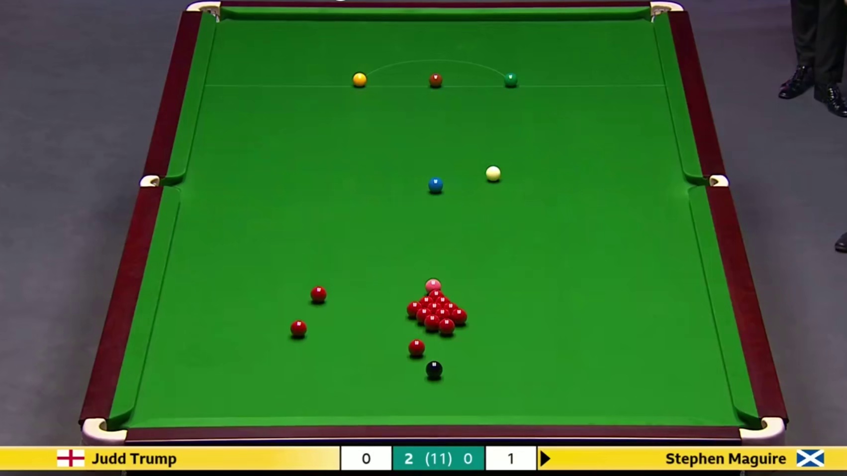 2025斯诺克英国锦标赛；特鲁姆普vs马奎尔