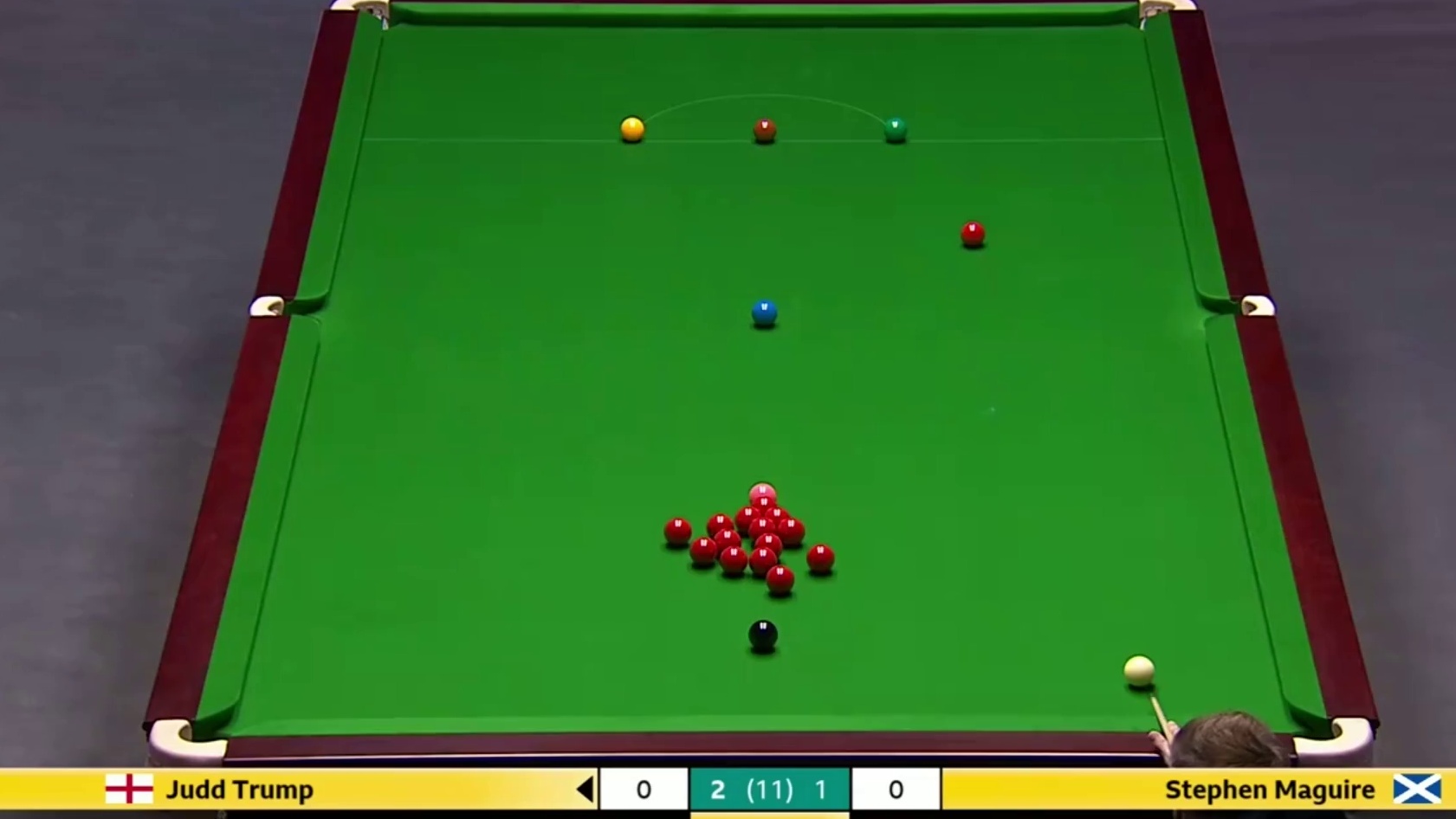 2025斯诺克英国锦标赛：特鲁姆普vs马奎尔