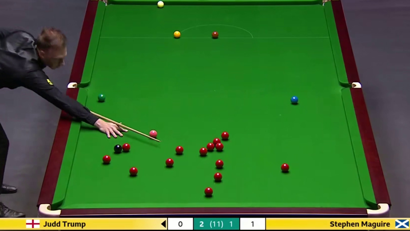 2025斯诺克英国锦标赛；特鲁姆普vs马奎尔