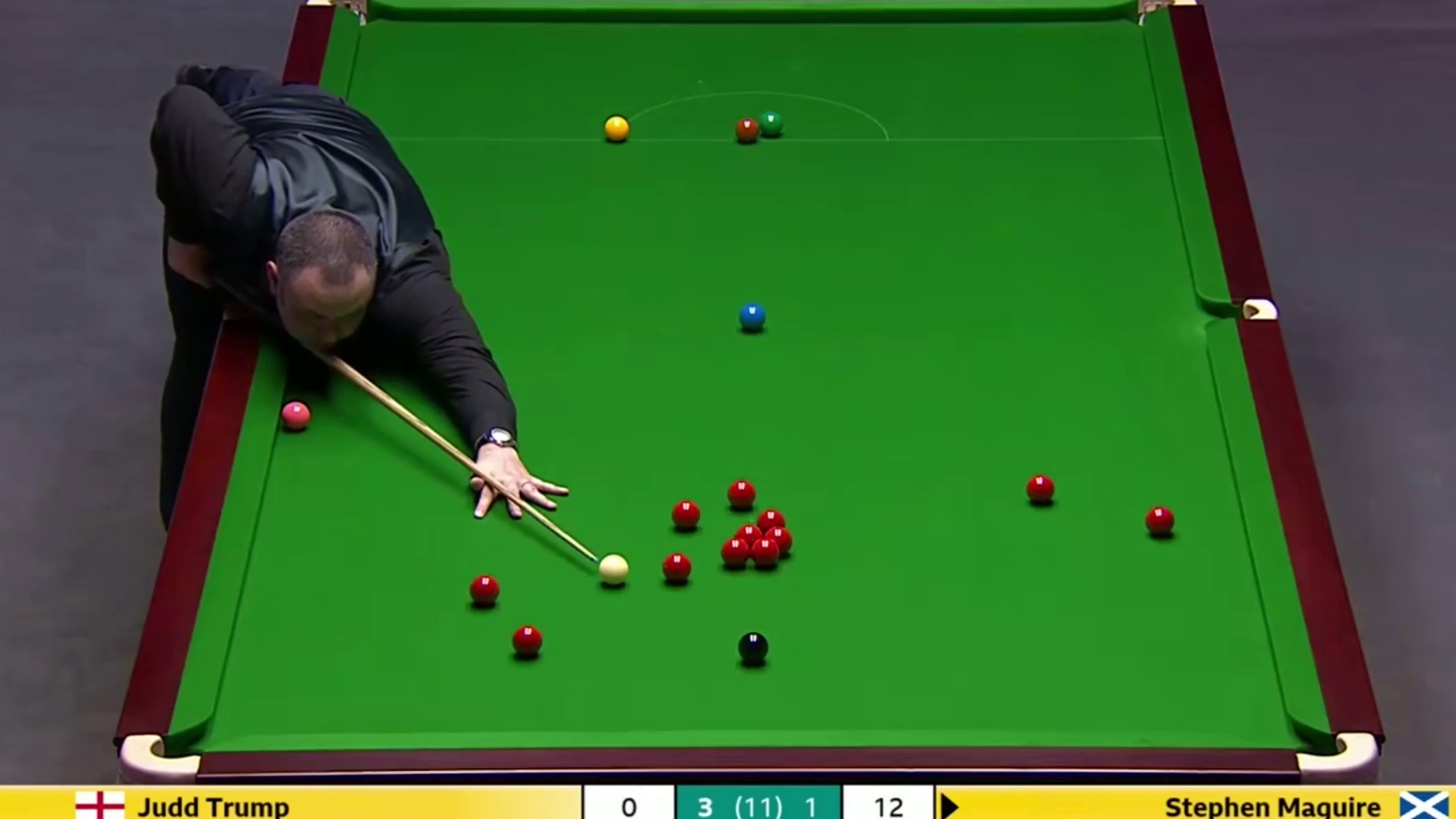 2025斯诺克英国锦标赛；特鲁姆普vs马奎尔
