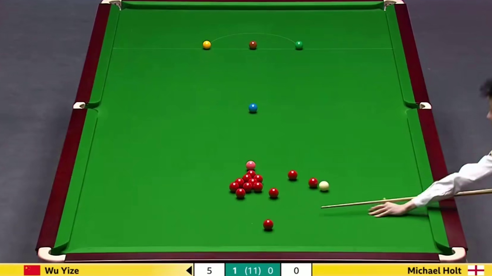 2025斯诺克英国锦标赛；吴宜泽vs霍尔特