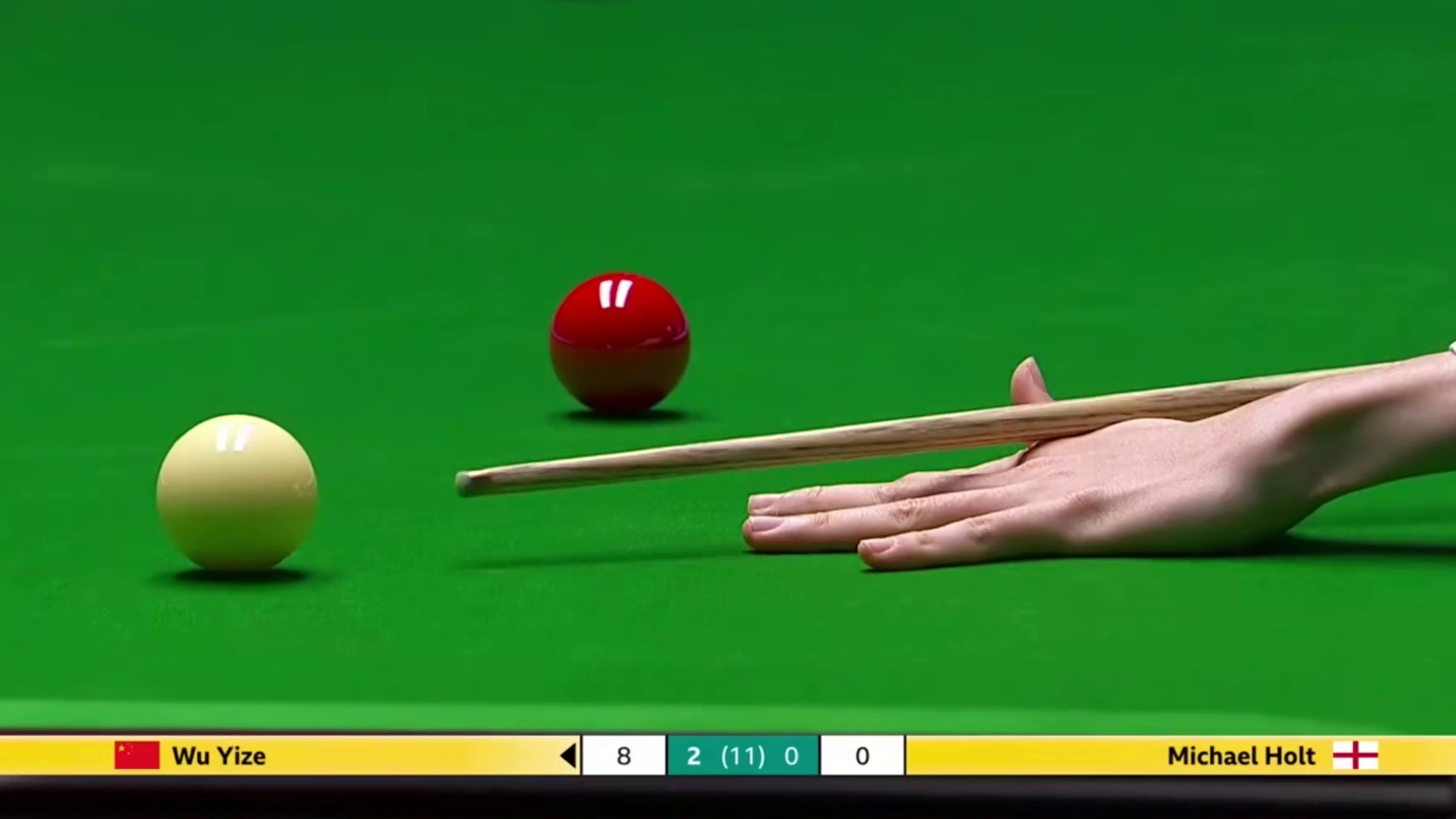 2025斯诺克英国锦标赛；吴宜泽vs霍尔特
