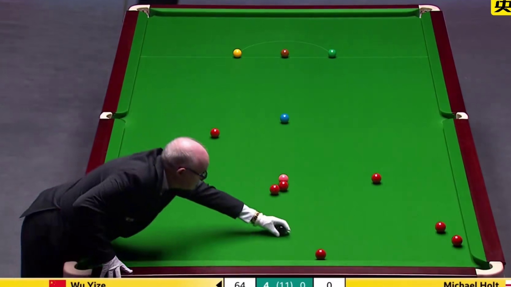 最新比赛，吴宜泽梦幻开局4:0领先，开始疯狂冲击147，最后的黑球真是太意外了！