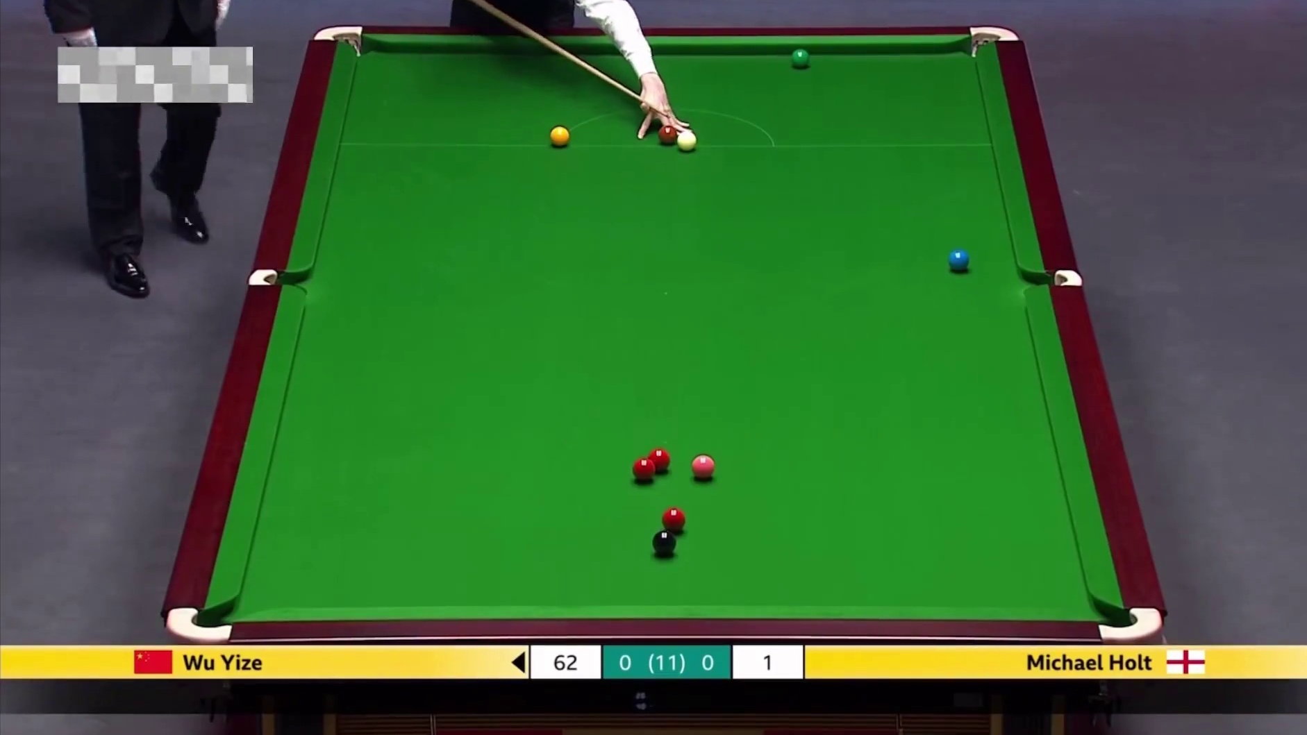 2025斯诺克英锦赛首轮，吴宜泽在对阵霍尔特时，打出一杆精彩长台！斯诺克